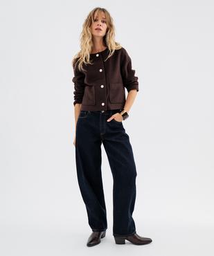 Jean wide leg taille haute femme vue5 - GEMO(FEMME PAP) - GEMO