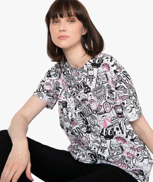 Tee-shirt femme imprimé – Les minions 2 vue1 - NBCUNIVERSAL - GEMO
