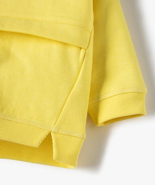 Sweat bébé garçon à capuche avec coutures asymétriques vue2 - GEMO 4G BEBE - GEMO