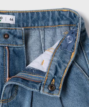 Short en jean à pinces avec taille ajustable fille vue3 - GEMO 4G FILLE - GEMO