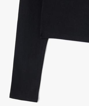 Tee-shirt manches longues coupe courte fille vue2 - GEMO (JUNIOR) - GEMO
