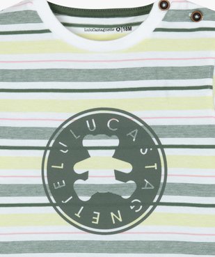 Tee-shirt bébé garçon à rayures – LuluCastagnette vue2 - LULUCASTAGNETTE - GEMO