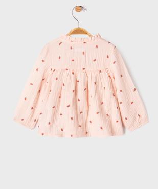 Blouse en gaze de coton à motifs fleuris bébé fille vue4 - GEMO(BEBE DEBT) - GEMO