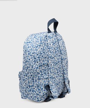 Sac à dos en toile à motifs fleuris fille  vue2 - GEMO (ENFANT) - GEMO