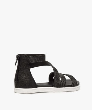 Sandales fille semi-montantes à lanières brillantes vue4 - GEMO (ENFANT) - GEMO