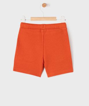 Short en maille nid d’abeille bébé garçon vue4 - GEMO(BEBE DEBT) - GEMO