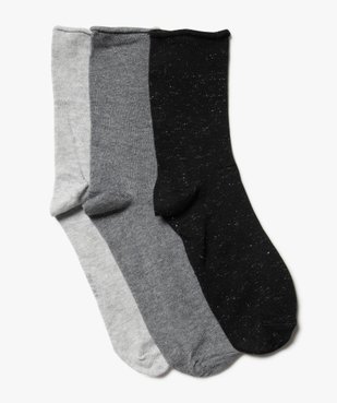 Chaussettes à paillettes femme (lot de 3) vue1 - GEMO(HOMWR FEM) - GEMO
