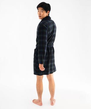 Robe de chambre en velours motif tartan homme vue3 - GEMO(HOMWR HOM) - GEMO