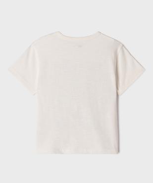 Tee-shirt manches courtes en jersey de coton avec col côtelé garçon vue4 - GEMO 4G GARCON - GEMO