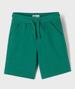 Bermuda en maille French Terry avec ceinture ajustable garçon vue1 - GEMO 4G GARCON - GEMO