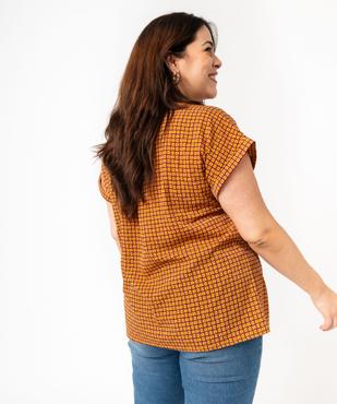 Blouse imprimée à manches courtes femme grande taille vue3 - GEMO 4G GT - GEMO