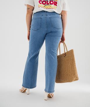 Jean Flare extensible taille normale femme grande taille vue3 - GEMO (G TAILLE) - GEMO