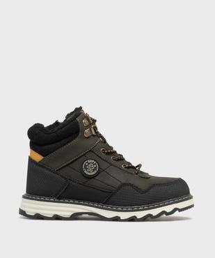 Boots doublés sherpa à lacets élastiques style montagne garçon - Gepy vue7 - FRIENDLY GEPY - GEMO