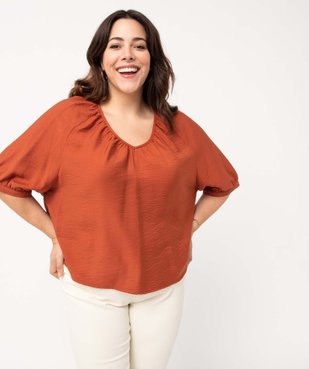 Blouse femme grande taille loose à manches courtes vue6 - GEMO (G TAILLE) - GEMO