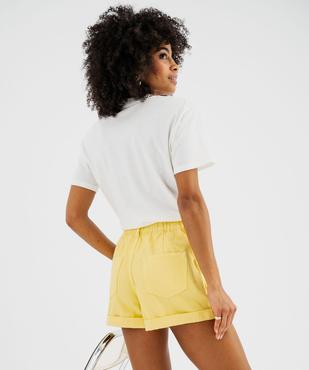 Tee-shirt manches courtes avec inscriptions femme vue4 - GEMO 4G FEMME - GEMO