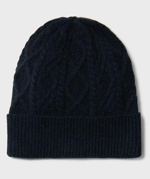 Bonnet en maille torsadée garçon vue1 - GEMO (ENFANT) - GEMO