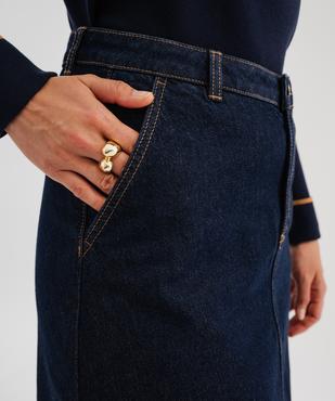 Jupe en jean longueur midi femme - LuluCastagnette vue3 - LULU CASTAGNETTE G4G D - GEMO