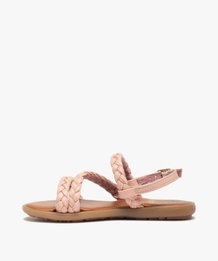 Nu-pieds fille à brides tressées unies vue3 - GEMO (ENFANT) - GEMO
