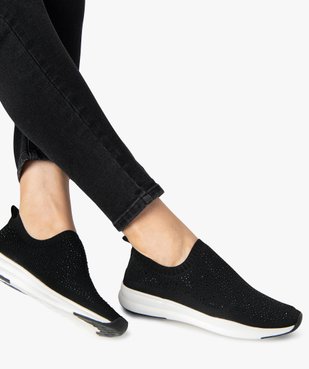 Baskets femme sans lacets à strass vue1 - GEMO (SPORTSWR) - GEMO