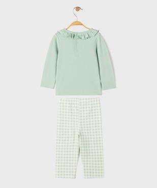 Pyjama 2 pièces à motif et carreaux bébé vue4 - GEMO 4G BEBE - GEMO
