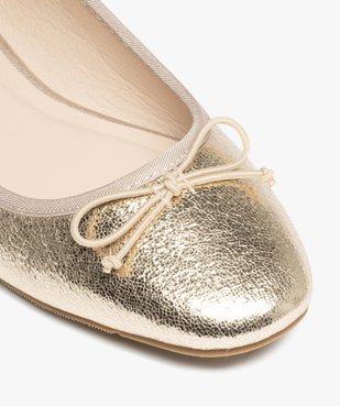 Ballerines femme métallisées avec noeud fantaisie vue6 - GEMO(URBAIN) - GEMO