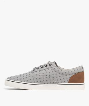 Tennis en toile à motifs fermeture lacets homme - Urban Steps vue4 - URBAN STEPS GEMO FOR GOOD - GEMO