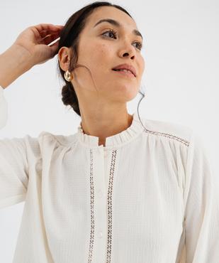 T-shirt uni col montant femme vue2 - GEMO(FEMME PAP) - GEMO