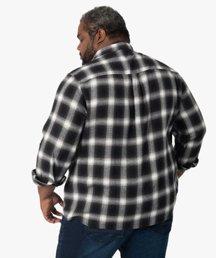Chemise homme grande taille en flanelle à carreaux vue3 - GEMO (HOMME) - GEMO