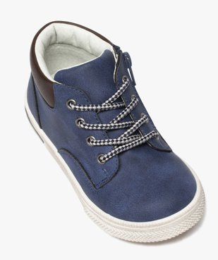 Boots garçon à col contrastant fermeture lacets et zip vue5 - GEMO (ENFANT) - GEMO