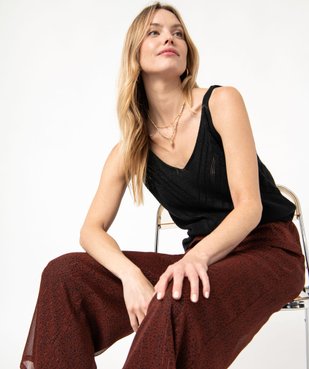Débardeur en maille pailletée fantaisie femme vue1 - GEMO(FEMME PAP) - GEMO