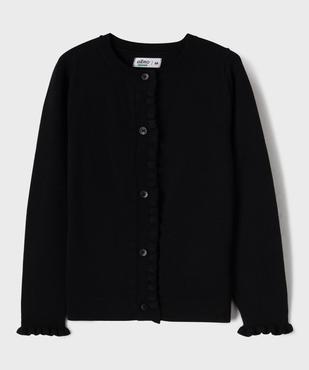 Gilet fin en viscose avec finitions froncées fille vue1 - GEMO 4G FILLE - GEMO