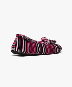 Chaussons ballerines en velours Isotoner vue4 - ISOTONER - GEMO