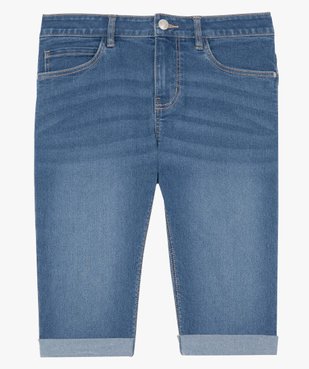 Bermuda femme en jean avec revers vue4 - GEMO 4G FEMME - GEMO