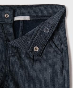 Pantalon à motifs chevrons doublé velours bébé garçon - LuluCastagnette vue2 - LULUCASTAGNETTE - GEMO