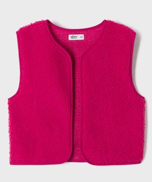 Gilet sans manches en maille sherpa fille vue1 - GEMO 4G FILLE - GEMO