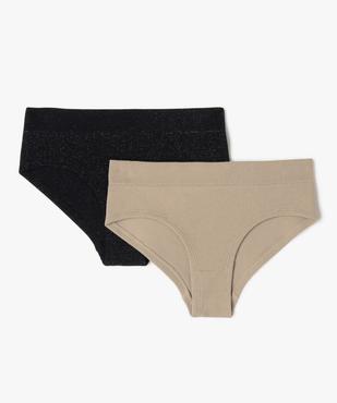 Culottes en maille côtelée à paillettes fille (lot de 2) vue1 - GEMO 4G FILLE - GEMO