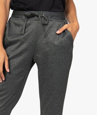 Pantalon femme en maille extensible imprimé vue2 - GEMO(FEMME PAP) - GEMO