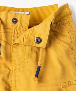 Pantalon coupe cargo doublé avec taille élastique bébé garçon  vue2 - GEMO(BEBE DEBT) - GEMO