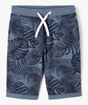 Bermuda en maille imprimé avec ceinture élastique garçon vue1 - GEMO (JUNIOR) - GEMO