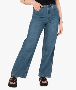 Jean femme coupe large taille haute vue1 - GEMO(FEMME PAP) - GEMO