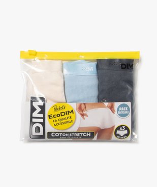 Boxers en coton stretch femme (lot de 3) - Les Pockets Eco Dim vue2 - DIM - GEMO