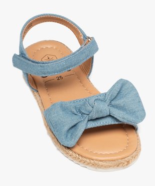 Sandales fille dessus en denim avec nœud décoratif vue5 - GEMO (ENFANT) - GEMO