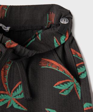 Bermuda en maille texturée à motifs palmiers garçon vue2 - GEMO (ENFANT) - GEMO
