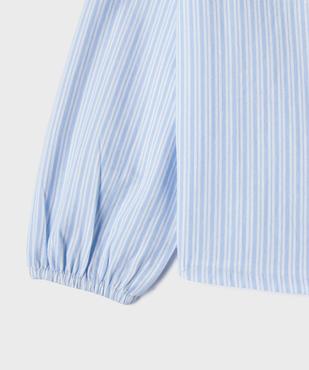 Chemise rayée avec manches resserrées aux poignets fille vue3 - GEMO (ENFANT) - GEMO