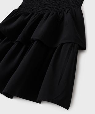 Jupe courte à volants et taille à smocks fille vue2 - GEMO 4G FILLE - GEMO