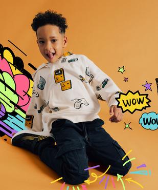 Pantalon cargo 6 poches garçon vue1 - GEMO (ENFANT) - GEMO