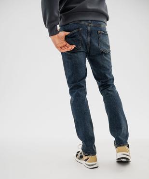 Jean straight en denim stretch délavé homme vue4 - GEMO 4G HOMME - GEMO