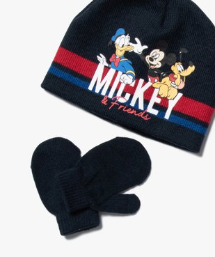 Ensemble bébé garçon (3 pièces) : bonnet + snood + gants - Mickey vue3 - MICKEY - GEMO
