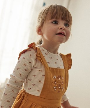 Ensemble 2 pièces robe tablier et tee-shirt manches longues bébé fille - LuluCastagnette vue6 - LULUCASTAGNETTE - GEMO