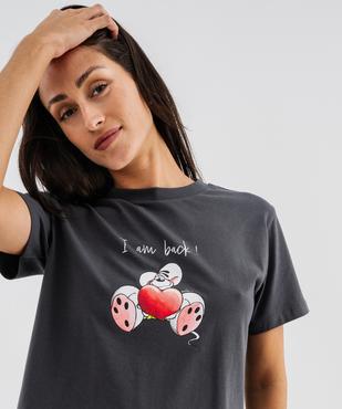 Tee-shirt manches courtes avec motif poitrine femme - Diddl vue1 - DIDDL - GEMO